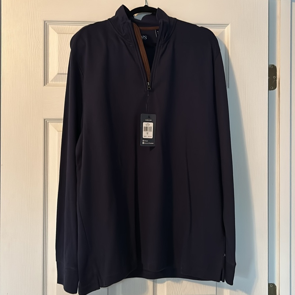 NWT Navy Chaps Quarter Zip